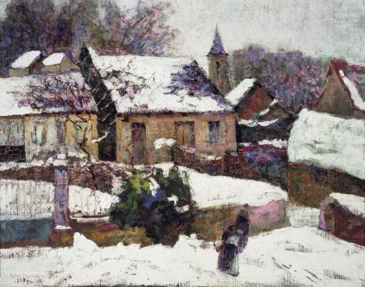 unknow artist Wet Snow, Auvergne china oil painting image